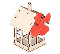 Generic Children's Solar Power Windmill Wooden House DIY Toy Kit, Educational Science Experiment for Kids 7+, Improve Learning Interest, Wood Material