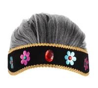 Generic Children's Theater Wigs Halloween Costumes Dress Clothes for Children Dress Clothes Has Wig Grey Wigs Madea Costume for Women Arabian Plume Hat High Temperature Wire