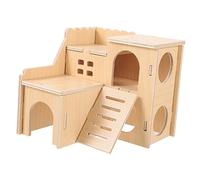 Generic Chinchilla Cage House with Fun Slide for Hamsters Activity Castle and Climbing Platform for Small Pets and Hamster Enthusiasts