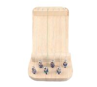 Generic Chinese Zither Finger Trainer Wooden 6-String Performance Tool for Beginners Compact Practice Mini Instrument 21 X 9.5cm