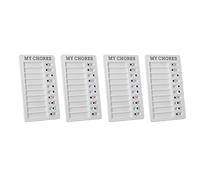 Generic Chore Chart, DIY Production Recyclable Dry Erase Chore Chart Schedule Board with 4pcs for DIY Message Travel Plan (White Card)