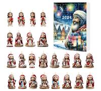 Generic Christmas Advent Calendar Xmas Countdown Calendar Santa Claus Ornaments (C)