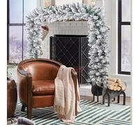 Generic Christmas Garland Sale Snow Flocked Artificial Snowy Winter Frosted White Cedar Garland Decorative Xmas Party Gifts