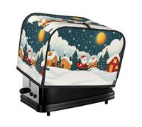 Generic Christmas Print 2 Slice Toaster Cover, Dustproof Kitchen Machine Covers Fits Most Standard Toaster, Small Kitchen Appliance, Bread Maker Protector