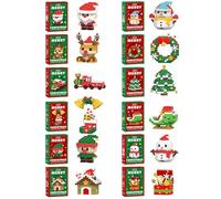 Generic Christmas Santa Claus Reindeer Puzzle Assembling Bricks Animal Figures Building Blocks Set 3D Model Mini Bricks Figures for Kids