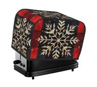 Generic Christmas Snowflake Print 2 Slice Toaster Cover, Dustproof Kitchen Machine Covers Fits Most Standard Toaster, Small Kitchen Appliance, Bread Maker Protector