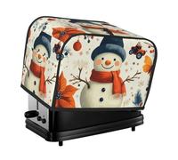 Generic Christmas Snowmen Print 2 Slice Toaster Cover, Dustproof Kitchen Machine Covers Fits Most Standard Toaster, Small Kitchen Appliance, Bread Maker Protector