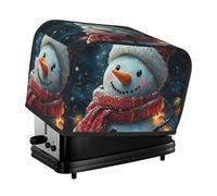 Generic Christmas Snowmen Print 2 Slice Toaster Cover, Dustproof Kitchen Machine Covers Fits Most Standard Toaster, Small Kitchen Appliance, Bread Maker Protector