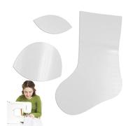 Generic Christmas Stocking Sewing Pattern, 8/12/15 Inch Basic Stocking Patterns Sewing Ruler Template, Acrylic Non Slip Template for Making