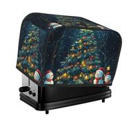 Generic Christmas Tree Print 2 Slice Toaster Cover, Dustproof Kitchen Machine Covers Fits Most Standard Toaster, Small Kitchen Appliance, Bread Maker Protector