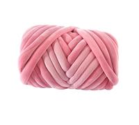 Generic Chunky Yarn Bulky Yarn Length 40M Crocheting Soft Jumbo Tubular Yarn Arm Knitting Yarn for Rug Making, Sweaters, DIY, Hats, Pink