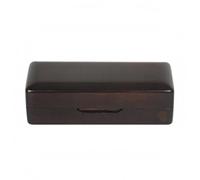 Generic Clarinet Case Wooden Storage Box Embouchure Piece Holder Velvet Lined Mahogany With Gold Hinges And Sponge Padding Suitable for lessons rehearsal 12.3x4.9x3.4cm