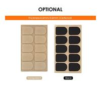 Generic Clarinet Mouthpiece Pad High Resilience Cushion Pads for Clarinet Head, 10pcs Mouthpiece Patches for All Players, Food Grade Silicone Material, Black/Transparent, 0.5mm/0.8mm, Suitable for