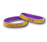 Generic Classic Omega Psi Phi Silicone Bracelet, Small, Purple