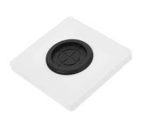 Generic Classic White 86 Type Switch Wall Plate 35mm Hole Diameter and Wire Protection Ring, Blank Outlet Cover Plate for Home Wall Cable Pass Through, Includes Screws