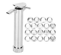 Generic Clay Squeezer Durable Aluminum Alloy Mud Extruder for Sculptures with 19 Tip Molds for Baking, Great for Developing Children's Handicraft Skills and Artistic Literacy