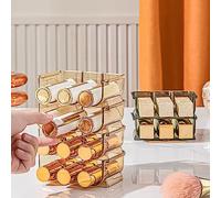 Generic Clear Lipstick Holder Elegant Texture Design Space Saving for Makeup Artists,Beauty Salons for Lip Gloss (Transparent White)