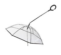 Generic Clear Pet Umbrella for Rainy Days with Leash, Suitable for Small-Medium Dogs, Transparent Design for Visibility, Diameter 70cm, TPU Material