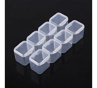 Generic Clear Tablet Storage Box 28 Slot Adjustable Organizer for Pills Jewelry Travel Lightweight Sturdy