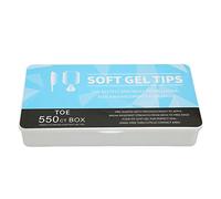 Generic Clear Ultra Thin Toe Nail Tips Full Cover 550pcs Breathable False Toenail Tips for DIY Nail Art, Wedding,Christmas - Plastic