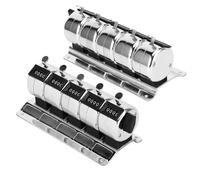 Generic Clicker Counter, Manual Reset 5 Units Tally Hardware Tool 4-Digit Stainless Steel Hand Counter Clicker for Counting People and Goods
