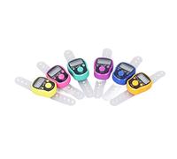 Generic Clicker Counter, Stitch Counter Hand Clicker with LED Light 6 Pcs Electronic Finger Lightweight Adjustable Ring for Knitting Crochet