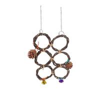 Generic Climbing Parrot Toy 1pc Bird Swing Ring Bird Cage Toy Parrot Swing Circle for Cockatiels Parakeets Parrots Promotes Bird's Health