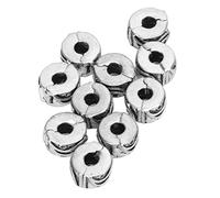 Generic Clip Lock Beads for Bracelets, 10pcs Antique Silver Alloy Clip On Charms for Jewelry Making
