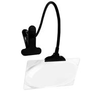 Generic Clip-On 5X Magnifying Glass with Adjustable Flexible Neck, Black