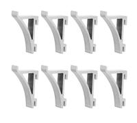Generic Clips Smooth Shelf Sturdy Cooler Design and Silver, Surface 8pcs Aluminum Clamp Hooks Support Hooks for Storage Fridge Freezer Refrigerator
