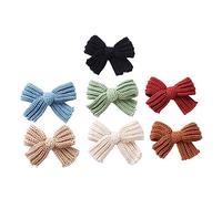 Generic Cloth Hair Bowknot Clips for Girls 7pcs Hair Bow Barrette Set Fashion Boys and Girls Hair Accessories Non-Slip Design for Everyday Wear