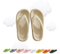 Generic Cloud Flip Flops for Women, Cozislides Soft Slides Sandals, Flip Flops EVA Comfy Bath Spa Walking Sandals (Off White, Adult, Women, 4, Numeric Range, UK Footwear Size System, 5, Medium)
