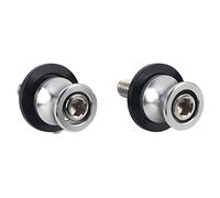 Generic CNC Rear Stand Swing Arm Sliders Bobbins Easy Install for Motorcycles 10mm Durable Spools 1 Pair (Silver)