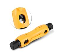 Generic Coax Cable Wire Stripper Compact Easy-to-Carry Stripping Tool for Coaxial Cable RG59/6/7/11 with Reset Spring and Locking Device for Home Networking