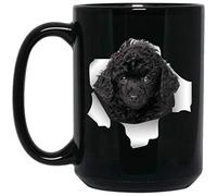Generic Coffee Mug Toy Poodle Black for Men Women Dog Lovers Black Ceramic Cup Novely Tea Cup Premium Work Mug for Office Anyone Best Gift 330Ml