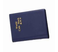 Generic Coin Collecting Folder with Large Capacity 10 Pages 120 Pockets for Collectors Easy to Carry Black Color (Blue)