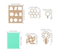 Generic Colored Plastic Sheets for Crafts with Multi-style Paper Stencils, Sturdy Cellophane Paper Resisting Deformation, for Diy, Classroom Art Projects and Fine Motor Skill Development