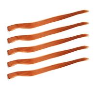 Generic Colored Straight Hair Extensions Clamp/Holder for Party Cosplay, Convenient Use Hairpiece Clamp/Holder for Women, 5pcs Highlight Hairpiece for Long Length Hair, High Temperature Synthetic