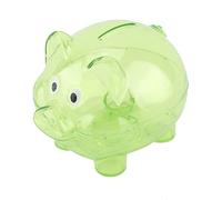 Generic Colorful Creative Pig Bank Toy for Children, Transparent Money Box for Developing Saving Habits, Ideal Birthday Kids, Resin Material, Green/Blue/Orange/Rose Pink, 3.93x3.14x2.75", Suitable