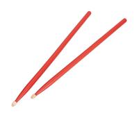 Generic Colorful Drumsticks, 5a in Improved Wooden Wooden Resilience Innovative Drumstics Portable 2 Pairs for the Practice (Red)