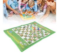 Generic Colorful Folding Non Woven Fabrics Snake Ladder Chess Game Toy, Portable Washable Chessboard for Kids and Friends, 23.62x17.72inch Children's Carpet Ground Mat (Height 3cm Diameter 2cm)