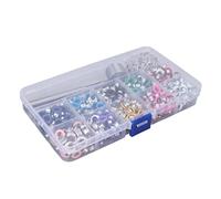 Generic Colorful Grommet Tool Kit Sturdy Structure for Clothing Modification DIY Crafts Iron Plastic Material,with 3 Installation Tools for Bags, Shoes, Clothing, Tents (Iron, Plastic 2)