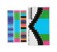 Generic Colorful Kalimba Sticker Thumb Piano Key Scale Adhesion, Clear Characters, 2 Stickers (17-tone thumb piano universal)