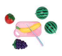 Generic Colorful Kids Cutting Fruit Toy Set Exquisite Kitchen Pretend Toy for Toddlers Strawberry Version for Logical Thinking, Plastic Multicolor
