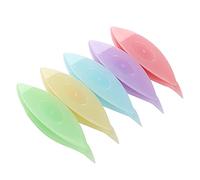 Generic Colorful Tatting Shuttle Sets Easy-to-Use Hand Sewing Tool for Crocheted Fabrics, Plastic, 5Pcs for Most Knitting Scenes (12038 Fruit Green Fruit Yellow Blue)