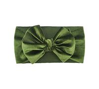 Generic Colors Super Stretchy Soft Knot Baby Girl Headbands with Hair Bows Nylon Head Wrap For Newborn Baby Girls Infants Toddlers Kids (Army Green, One Size)