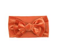 Generic Colors Super Stretchy Soft Knot Baby Girl Headbands with Hair Bows Nylon Head Wrap For Newborn Baby Girls Infants Toddlers Kids (Orange, One Size)