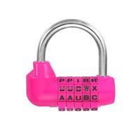 Generic Combination Padlock, 5 Digit Gym Locker Lock Alloy Steel Password Safety Padlock Keyless for Sports Locker Fence Toolbox Case Drawer, Pink