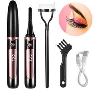 Generic Combs Included Heated Eyelash Curler, Electric Heated Lash Curler with Protective Design and 4 Temperature Settings, 30 S Rapid Heat 24-Hour Long Lasting Curls, USB Rechargeable Makeup Tool
