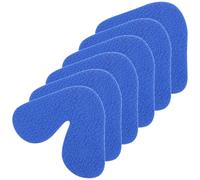 Generic Comfortable Small Nasal Pads 6pcs Set with Blue Flocked Fabric Double-sided Adhesive for Daily Use Nose Guard and Compact Nose Protector